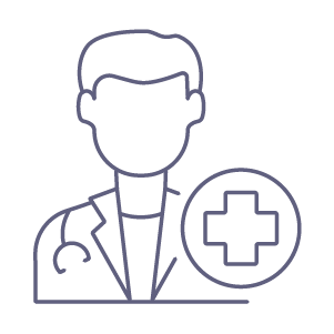 shows healthcare icon representing an industry. healthcare-icon